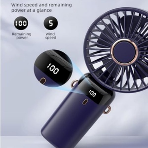 Mini Ventilador USB Portátil de 1200mAh con Logotipo Personalizado, Dispositivo de Refrigeración de Verano, Cinco Ajustes, Batería Recargable para Uso en Oficina - Product Image 6