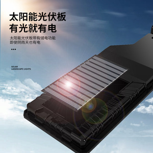 Lampe solaire LED extérieure V93 1.2W à détecteur de mouvement, étanche, à fixation murale pour jardin, cour et usage rural - Product Image 4