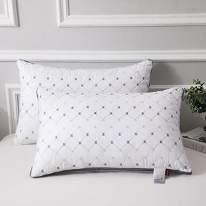 Ergonomic <strong>Pillows</strong> <strong>Manufacturer</strong> Custom Feather Silk Quilted Neck Support <strong>Pillow</strong> for Hotel Bedroom Comfort - Product Image 5