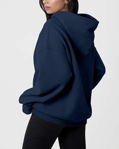 Sudadera con Capucha de Alta Calidad, 500 Gsm, Algodón Grueso de Punto, Logotipo Frontal Personalizado, Antiarrugas, Transpirable, Ropa Casual de Calle para Mujer, OEM - Product Image 3