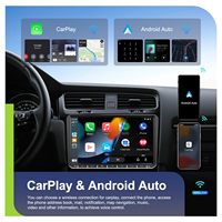 Radio Mobil Stereo Android Podofo 2 Din 9'' 4+64G Wireless Carplay/Android Auto/GPS/Wifi/RDS untuk VW Passat Golf MK5 MK6 Jetta POLO