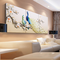 Pinsen — décoration murale en résine 3d, motif paon, nouveau Design 100% à la main, peinture artistique murale, pour maison et hôtel