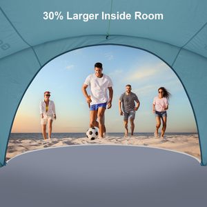 Carpa de Playa Familiar con Doble Cremallera, Protección Solar UV, Refugio Impermeable, Logotipo Personalizado para Acampar, Carpas para Exteriores - Product Image 6
