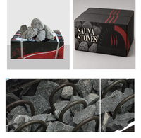 Pierres de sauna en basalte naturel, pierres de sauna à haute résistance thermique pour chauffage de sauna électrique et à bois, vente en gros