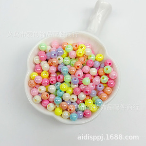 Acrylic Round <b>Beads</b> 6/8mm Mixed Colors AB Finish For Jewelry Making DIY Handmade Craft Supplies Yiwu Origin - Product Image 5