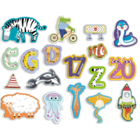 6 thèmes de grands aimants de réfrigérateur pour tout-petits, grandes lettres magnétiques, chiffres, océan, animaux et véhicules, puzzles magnétiques pour enfants