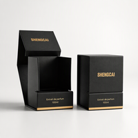Boîte cadeau rigide magnétique pliable de luxe avec logo de marque personnalisé pour l'emballage de flacons de parfum