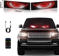 Devil Eyes Light Flexible LED Display Screen Voiture Camion Fenêtre Yeux Publicité Messages Défilement LED Ticker Board APP Edit Sign