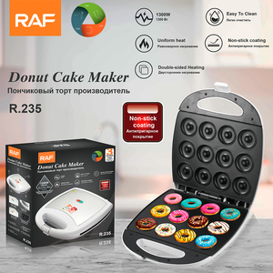 RAF 1300W Donut Cake Maker Compact Bakery Appliance Multiple Mold Plates Fast Heating for Home Dessert Making Cake <b>Machine</b> Cake - Product Image 4