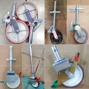 6-8 Zoll hohe, schraubverstellbare Nivellierrollen mit Bremse für Hebe-Gerüste - Product Image 5