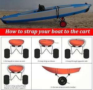 Chariot de kayak en aluminium Structure de conteneur à roulettes Personnalisable OEM Chariot de kayak à main - Product Image 5