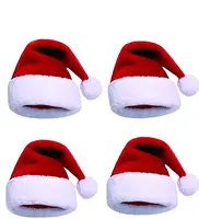 מסורתי אדום לבן נוסף לעבות קלאסי פרווה קטיפה נוחות חג המולד סנטה חג כובע למבוגרים יוניסקס