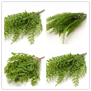 Fern en plastique pour plantes vertes, feuilles de gazon péruvien, pour usage mural, 45cm de long, 50 pièces - Product Image 2