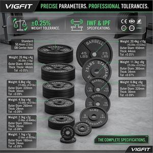 VIGFIT - Équipement de musculation en gros - Plaques de <span class=keywords><strong>poids</strong></span> en fonte standard pour haltères - Plaques de musculation pour la musculation - <span class=keywords><strong>Poids</strong></span> <span class=keywords><strong>20</strong></span> <span class=keywords><strong>kg</strong></span> - Product Image 3