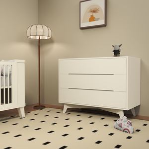 Defujiabao, cambiador blanco para bebé con cajones, armario de almacenamiento para habitación de bebé, dormitorio - Product Image 4