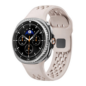 สายนาฬิกาซิลิโคนแบบมีรูสีทึบสำหรับเปลี่ยน ใช้ได้กับ Samsung Galaxy Watch9/Watch8/8 Classic - Product Image 1