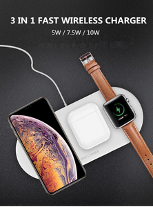Qi 10W cargador inalámbrico para reloj de Apple 5 4 3 2 1 Airpods iWatch 10W 3 en 1 rápido almohadilla de carga inalámbrica para iPhone 11 Pro m X XS X - Product Image 6