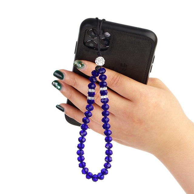Fashion Phone Strap Beaded Telephone Lanyard for Women Crystal Beaded Phone Lanyard Phone Charm Strap