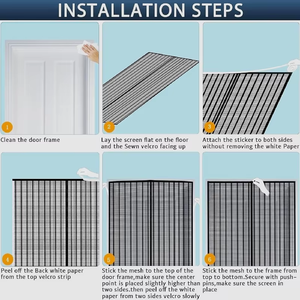 Fabriqué en Chine au <span class=keywords><strong>bas</strong></span> <span class=keywords><strong>de</strong></span> l'aimant <span class=keywords><strong>Porte</strong></span>-écran magique pondérée Velcro Design Cuisine Rideaux spéciaux avec aimants - Product Image 5