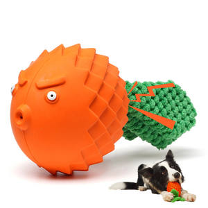 Produits pour animaux de compagnie Jouets pour chiens Jouet à mâcher résistant aux morsures en caoutchouc interactif sonore pour le nettoyage dentaire et la stimulation moléaire - Product Image 3