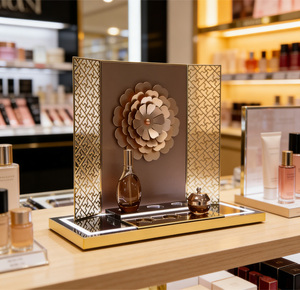 Expositor de acrílico personalizado para bases de maquillaje y cojines con iluminación LED para promoción en tiendas minoristas - Product Image 4