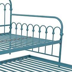 Hiện Đại Nhiệm Vụ Nặng Nề Kim Loại Daybed Khung Kéo Trundle Đôi Nữ Hoàng Kích Thước Nền Tảng Sofa Ngày Giường Nhà Khách Phòng Khách Sạn Biệt Thự - Product Image 2