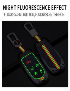 Housse de clé de voiture personnalisable pour Jeep Renegade Compass Grand Cherokee Chrysler 300C Wrangler <span class=keywords><strong>Dodge</strong></span>; <span class=keywords><strong>Porte</strong></span>-clés de protection accessoire - Product Image 4