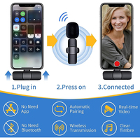 Microphone à condensateur Portable professionnel de Type C petit Microphone Lavalier à pince sans fil pour l'enregistrement vidéo PC de téléphone portable