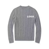 Pull en tricot à col rond en coton décontracté pour homme, personnalisé, automne et hiver, chaud et confortable pour le commerce transfrontalier