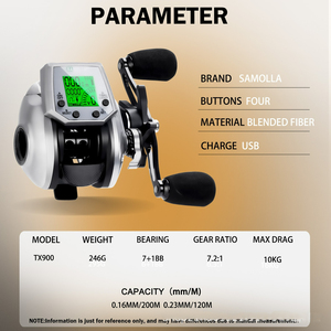 <span class=keywords><strong>Moulinet</strong></span> de pêche numérique haute technologie à écran intelligent, alerte sonore et comptage précis, idéal pour la pêche au <span class=keywords><strong>leurre</strong></span> et la pêche en mer - Vente chaude - Product Image 5