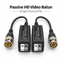Balun vidéo HD passif BNC vers UTP pour câble torsadé, transmetteur-récepteur pour caméra AHD CVI TVI CCTV DVR Cat5e Cat6