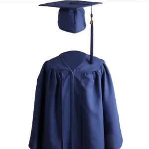 Robe de Cérémonie de Remise des Diplômes Unisexe pour Enfants, Bébés et Maternelle, en Polyester Mat 100%, avec Toque de Remise des Diplômes et Logo Personnalisé - Product Image 2
