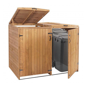 Outdoor Wheelie Bin Lagerung Garten Holz abfall behälter Shop Schuppen Recycling Box Holz Lagerung Abdeckung Shelter