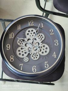 Modern Moving Gear Wall <b>Clock</b> Large Vintage Industrial Mechanical Design Decorative <b>Clock</b> for Living Room and Office - Product Image 2