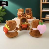 Pendentif en peluche Capybara style célébrité internet et thème fruits, mignon et amusant, poupée en peluche Kapibala, porte-clés en peluche, vente en gros
