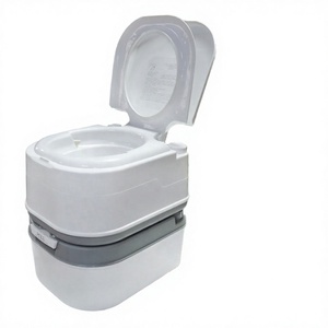 Inodoro Portátil de Diseño Francés para Camping y RV con Tanque Oculto, Doble Descarga, Cuadrado, de Dos Piezas, para Uso en Exteriores - Product Image 3