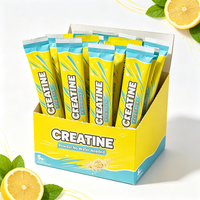 Nouvelle poudre de créatine aromatisée OEM en sachets de 5 g pour la prise de masse musculaire, 30 sachets/boîte, poudre de créatine monohydrate à dissolution instantanée pour femmes
