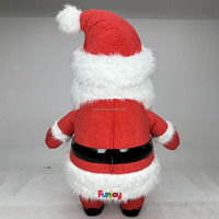 Costume en peluche portable de mascotte gonflable du père Noël de 1/2/2 m pour des vacances drôles de carnavals de fêtes