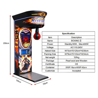 Machine d'arcade de boxe de sport, type Punch Boxer, à monnayeur, en métal robuste, avec garantie de 15 mois