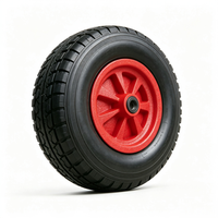 Roue pleine en mousse PU multi-spécifications, pneu sans air amortissant les chocs, jante en plastique colorée pour chariot de jardin, de ferme ou de plage