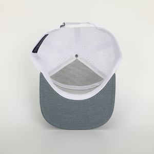 الجملة مخصص رجل 6 لوحة لصقة جلدية شعار رجع Gorras ، الليزر قطع حفرة مثقب قبعة ، شقة بريم الهيب هوب Snapback قبعة - Product Image 6