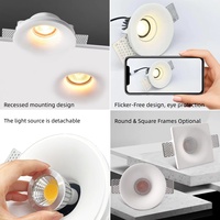 Luminaire encastré invisible anti-éblouissement sans cadre en plâtre LED personnalisé CE ETL SAA pour projets hôteliers