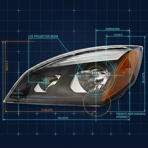 A66-01405-002 A66-01405-003 Conjunto <span class=keywords><strong>de</strong></span> Faros Delanteros <span class=keywords><strong>LED</strong></span> y Halógenos para Camión Freightliner Cascadia 2018-2023, Lámpara Delantera <span class=keywords><strong>de</strong></span> 12V - Product Image 4