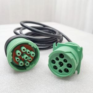 J1939 tipo <span class=keywords><strong>2</strong></span> cavo di prolunga da 7 piedi connettore a 9 Pin modellato intrecciato schermato nero AWG24 PVC isolato elettronico per autoveicoli - Product Image 3