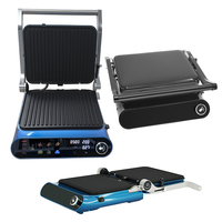 Sonde de température numérique à écran tactile Barbecue électrique Plaque de cuisson détachable Smart Steak Coneness Contact Grill