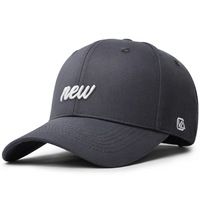 Casquettes de baseball personnalisées avec broderie de logo, visière incurvée, nouveau design de logo, motif lettres, coton courant, boucle en cuivre doré, vente en gros