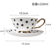 Ensemble de vaisselle SYL, mug et assiette créatifs coréens en céramique, plateau à dessert à 2 étages, bord doré de luxe, tasse à café et soucoupe
