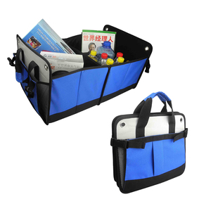 Collapsible Foldable Leather Car Trunk Organizer For Boot Travel Big Capacity Multifunctional Storage Box With Cooler Bag