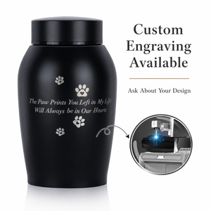 Urna de Cremación Redonda Moderna de Acero Inoxidable para Cenizas de Perros y Gatos, Pequeña y Grande, Recuerdo Conmemorativo, Funeral, Venta al Por Mayor, OEM - Product Image 6