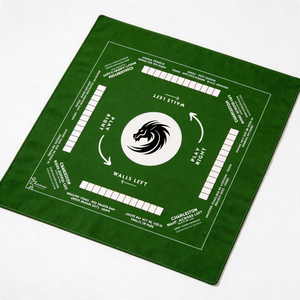 Tapete de Mahjong Americano de Caucho Natural Impermeable, 80 cm Cuadrado, Patrón Dragón Verde, Accesorio de Juego de Mesa Personalizado al por Mayor - Product Image 3